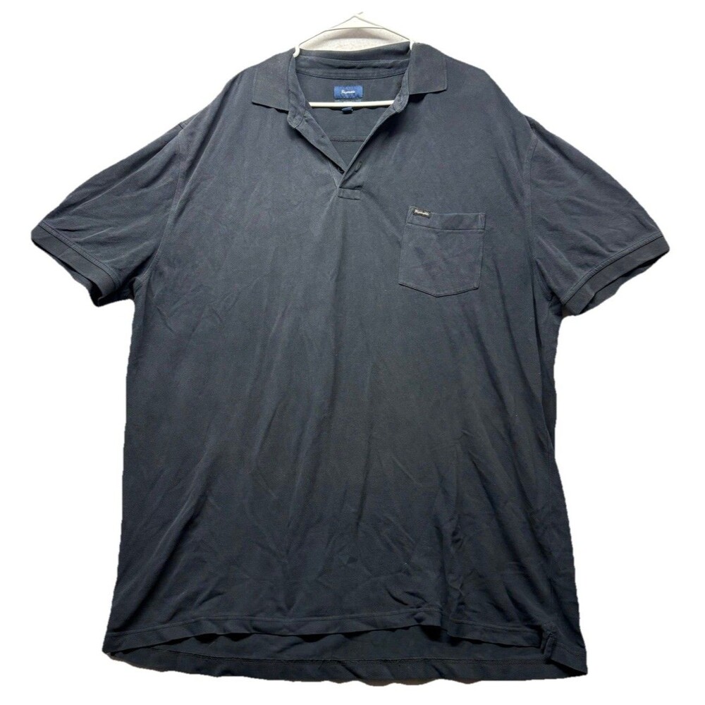 Faconnable Madison Polo Shirt Mens XL Blue Short Sleeve Cotton Blend Pique